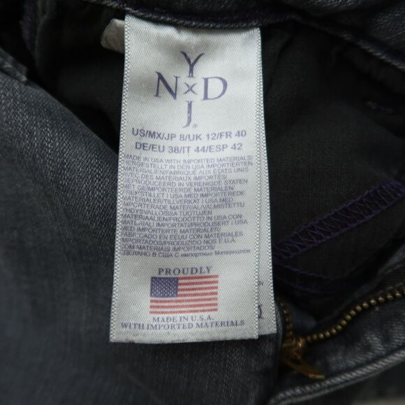 Not Your Daughters Jeans NYDJ Women's Size 8 Gray Mid-Rise Cropped 25" Inseam - Picture 12 of 16